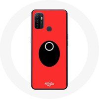 Maniacase Hoesje voor Oppo A53 Inktvis Game soldaat masker cirkel