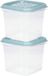 Hega Hogar Boîtes de conservation - set 2x pièces - 0.7 litre - transparent/vert