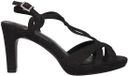 La Strada Sandales à talon pailletées noires pour femmes - Taille 38