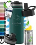 bemaxx ACTIVE FLASK RVS Thermosfles met Rietje en Infuser - Dark Teal - 500 ml