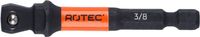 Rotec Impact adapter, 30°, 1/4-E6.3 > 3/8 4-knt. met kogel (10st)