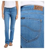 Lee Marion Straight Dark Currents Straight Jeans Denim Blue Größe: W28L31