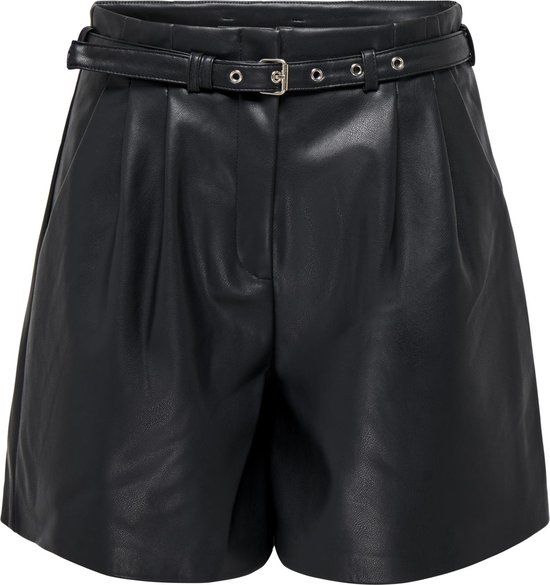 ONLY ONLHEIDI FAUX LEATHER SHORTS NOOS - Black - Size S