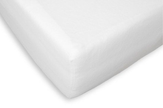 Briljant Baby Molton Hoeslaken - 60x120 - Ledikant Hoeslaken - Wit - 100% Katoen