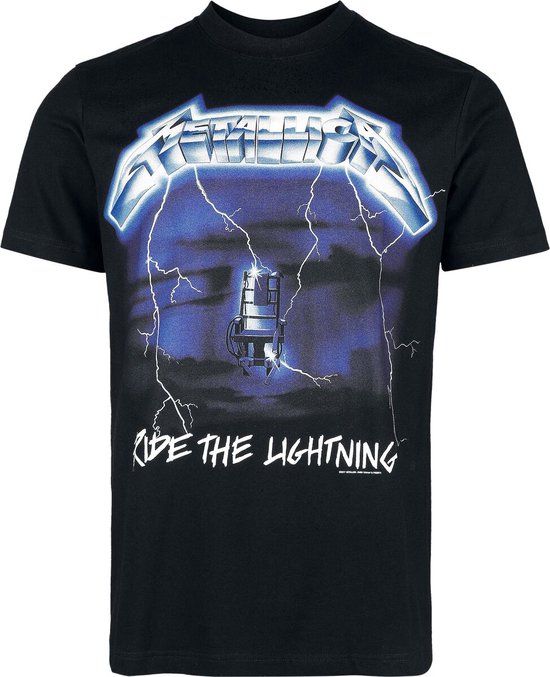 Metallica Ride The Lightning - Heavyweight Heren T-shirt - Zwart - L