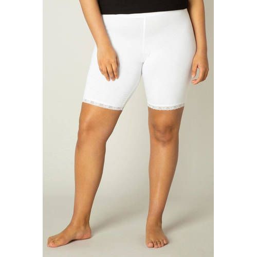 Ava White Short Leggings - Base Level Curvy