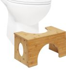 Relaxdays toiletkruk - Hout - Lichtbruin - 44,5x19,5x25 cm