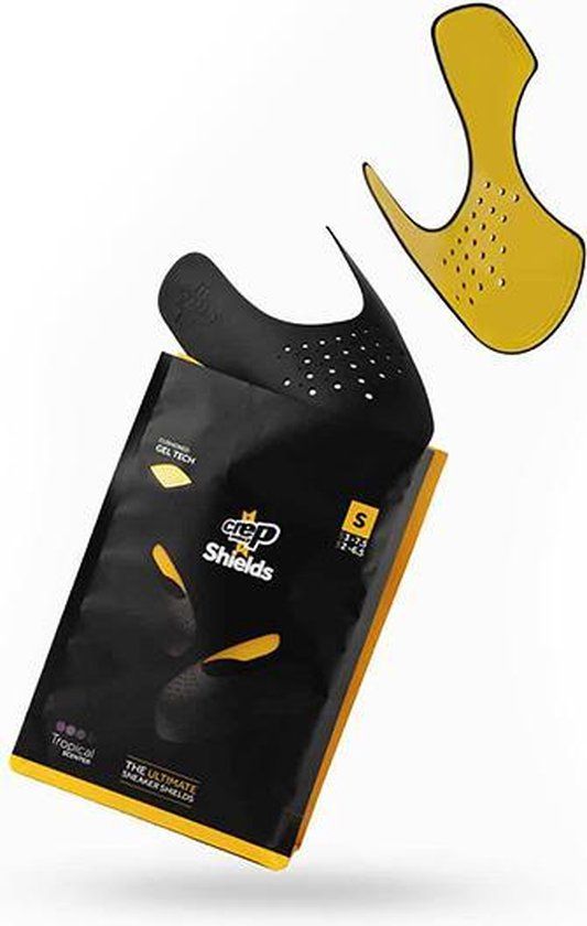 Crep Protect Sneaker Schilden - Maat S (EU 35-40,5) - Anti-kreukels - Zwart/Geel - 2 stuks