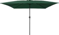 Maison Exclusive - Parasol de jardin, 295 x 295 x 245 cm, polyester et acier, vert