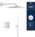 GROHE QuickFix Precision inbouw douchesysteem - Vierkant bedieningspaneel - Chroom - 4005176791437