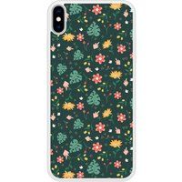 Liberty Bedrukt siliconen hoesje compatibel met iPhone XS Max monstera
