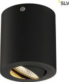 SLV Opbouwspot Triledo Round Zwart Aluminium LED 625 lm