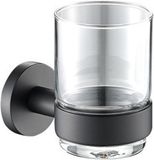 Plieger Vigo bekerhouder met glas mat zwart 4784423