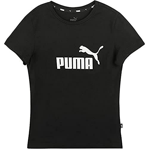 PUMA Mädchen T-Shirt ESS Logo Tee G - Black - 110 - 587029
