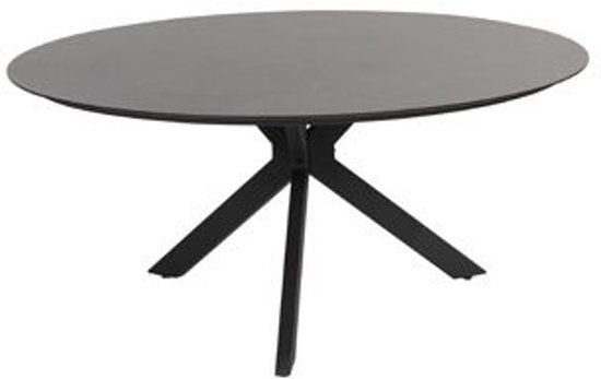 4 Seasons Outdoor Locarno dining tafel antraciet HPL slate dia. 160 cm