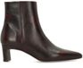 Sacha Femme Bottines en cuir bordeaux à talon Taille 42