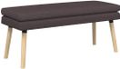 vidaXL Dubbel-laags bank Donkerbruin 110 x 40 x 47 cm Stof