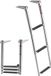 Merkloos Latios Uitschuifbare bootladder - Telescopische zwemtrap - 3 Treden - Antislip treden - Draagvermogen 272 kg - 304 roestvrij staal