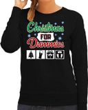 Bellatio Decorations Shoppartners Bv Foute Kersttrui / sweater - Christmas for dummies - zwart voor dames - kerstkleding / kerst outfit XL