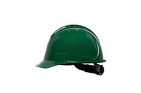 Honeywell North NSB21004E veiligheidshelm met korte rand, geventileerd, groen, dubbel vergrendelingsmechanisme, 4-punts ratelophanging, polyethyleen, hoge dichtheid