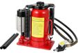 Cric hydraulique avec commande pneumatique - 20 tonnes - Hauteur de levage 260–510 mm - Soupape de sécurité - Pompe manuelle - Convient pour camions et SUV - Rouge