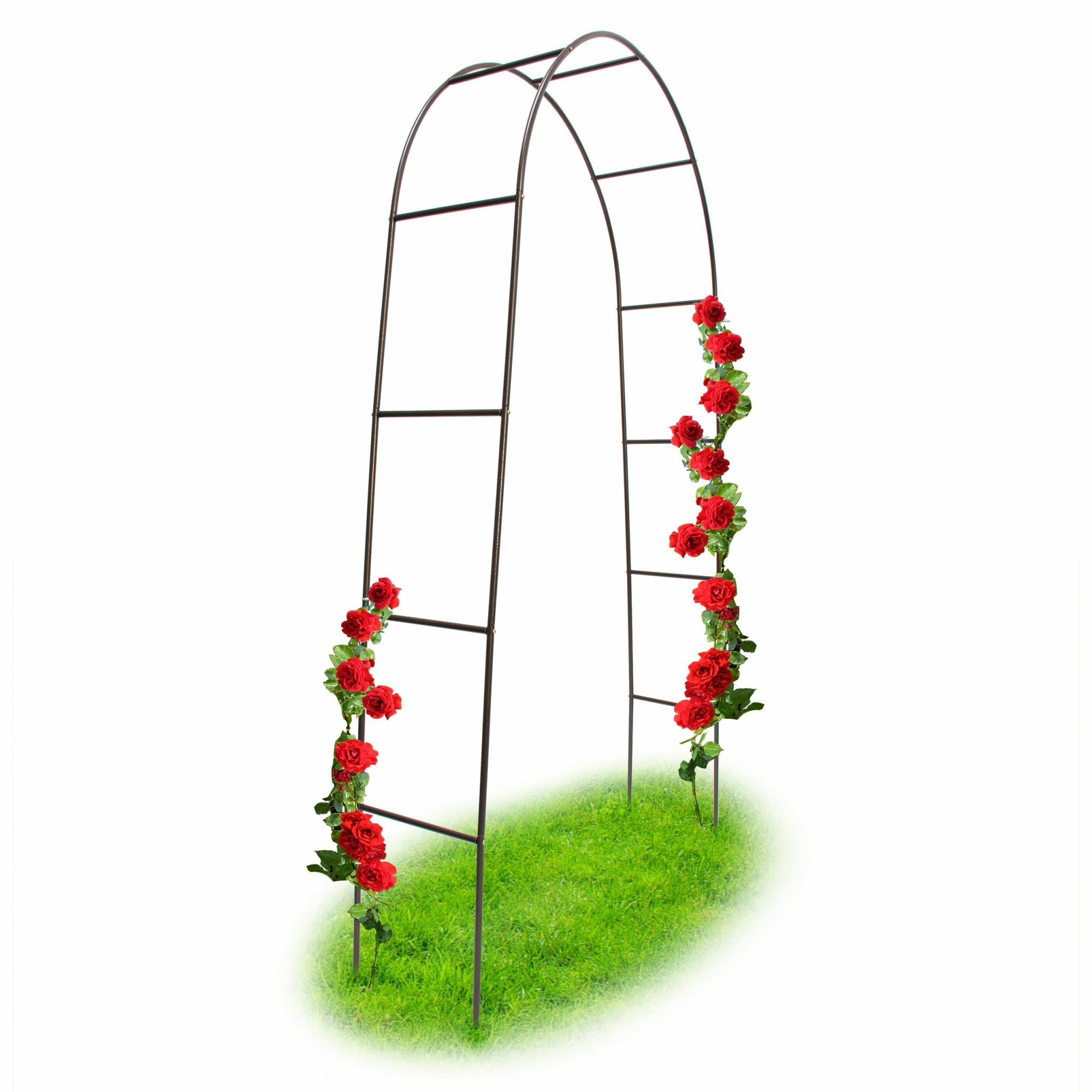 Relaxdays Rozenboog Metaal - Zwart - 240 cm