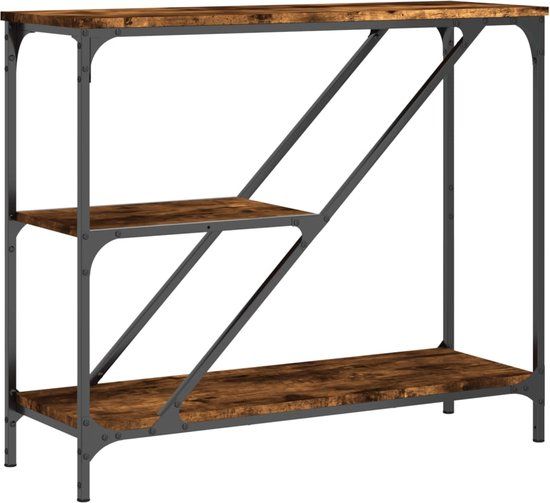 vidaXL Wandtafel 88,5x30x75 cm bewerkt hout gerookt eikenkleurig