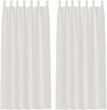 vidaXL - Voile - Gordijn - 2 - st - Crème - 260 - x - 140 - cm - Polyester