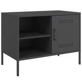 VidaXL TV meubel & entertainment center - Zwart, Staal - 68x39x50.5 cm
