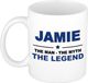 Bellatio Decorations naam cadeau mok - Jamie - man myth legend - koffiemok - 300 ml - collega - vaderdag