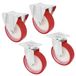AMIG zwenk en bokwielen set - D125mm - polyurethaan - 510kg - heavy duty - 4 wielen