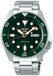 Seiko 5 Sports SRPD63K1 Herenhorloge - Zilverkleurig - Groene Wijzerplaat - Staal