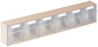 Lockweiler Opbergbakstelling | H113xB600xD91mm | 6 x B | kunststof beige | 1 stuk