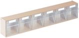 Lockweiler Opbergbakstelling | H113xB600xD91mm | 6 x B | kunststof beige | 1 stuk
