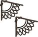 Merkloos Relaxdays Plankdrager - Set van 2 - 19 cm - Gietijzer - Mandala - Bruin