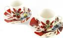 Lanzfeld (museumwebshop.com) Espresso Set Tulpen Rijksmuseum - 2 kopjes en schoteltjes - Rood/Wit - Porselein