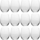 Merkloos Excellent Houseware Drinkglazen - 12 stuks - 390 ml