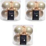 Decoris Kaemingk B.V. 18x Licht parel/champagne glazen kerstballen 8 cm - glans en mat