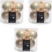 Decoris Kaemingk B.V. 18x Licht parel/champagne glazen kerstballen 8 cm - glans en mat