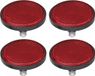 ProPlus Réflecteur - set de 4 - rond - 60mm - rouge