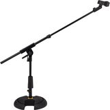 HERCULES Stands HCMS-120BPRO microfoonstandaard, PRO-serie, 31-42 cm, telescopische arm, gietijzeren voet