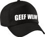 Bellatio Decorations Geef wijn Fun Pet Zwart voor Dames en Heren - Geef Wijn Baseball Cap - Carnaval Fun Accessoire