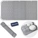 WELLHAUS : tapis de séchage en silicone pliable, 60x33 cm, gris, sans BPA