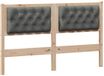 vidaXL Hoofdbord Massief Grenenhout Bruin en Donkergrijs 150 cm