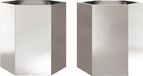 vidaXL Plantenbakken 2 stuks zeshoek 46x40x45 cm roestvrijstaal