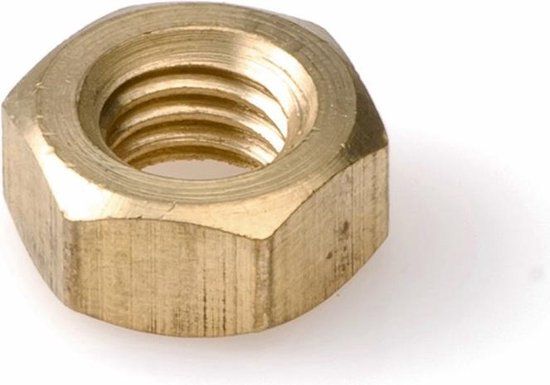 Hoenderdaal Fasteners Hoenderdaal Zeskantmoer M10 Messing - 100 stuks