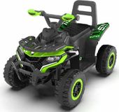 JUST DRIVE Quad 912 Elektrische mini-accu voor kinderen + MP3-speler, groene lichteffecten