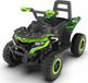 JUST DRIVE Quad 912 Elektrische mini-accu voor kinderen + MP3-speler, groene lichteffecten
