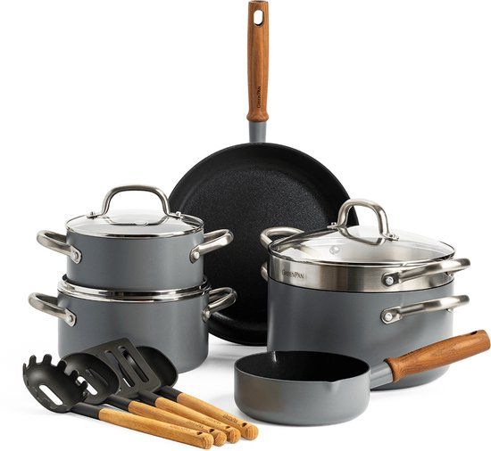 GreenPan Mayflower Pro Pannenset - 10-delig - Grijs - PFAS-vrij