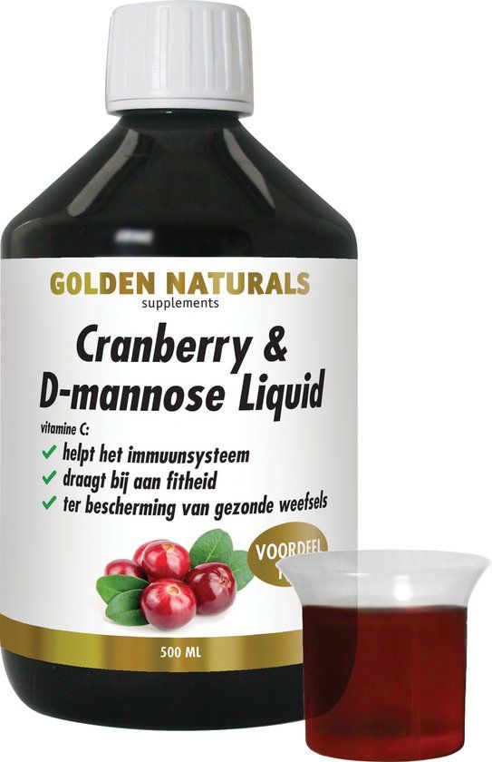 Golden Naturals Cranberry D mannose liquid 500 ML - 8718164646584